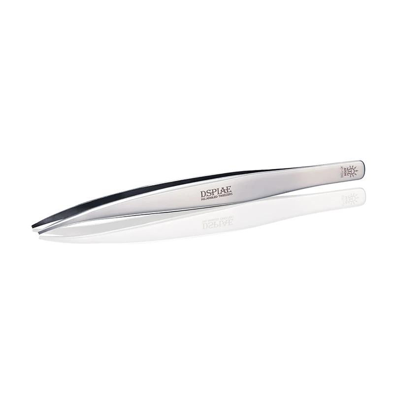 New Silver DSPIAE AT-Z02 Flat-end Tweezer HG Angled Tweezers New in Box